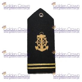 American Navy Mate Shoulder Boards Epaulets Gold Anchor & Two Bar Hardboards