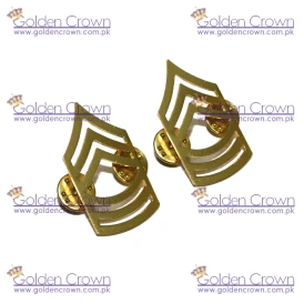 Army Chevron Master Sergeant 22k gold plated
