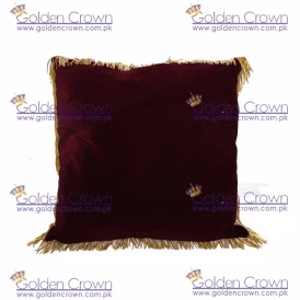 Coussin de cÃ©rÃ©monie en velours Ã  frange