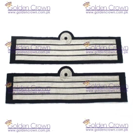 Cuff Rank Sleeve 1Curl 3 Bars Silver Wire