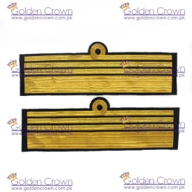 Cuff Rank Sleeve Curls Gold Wire Admiral