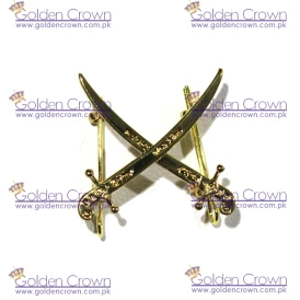 Dubai Police Metal Rank crossed swords Badge