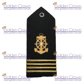 Four Bars Captain Epaulets Gold Anchor Navy  American Shoulder Board
