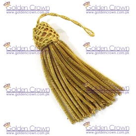 French Metallic Pillow Bullion Tassels