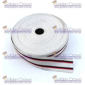 Military Silver Naval Braid Lace Red & Black