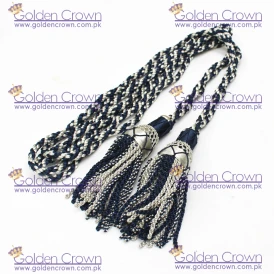 Silk Drone Cord White & Dark Blue