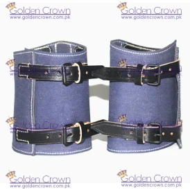 WW2 Luftwaffe Blue Black Leather Gaiters