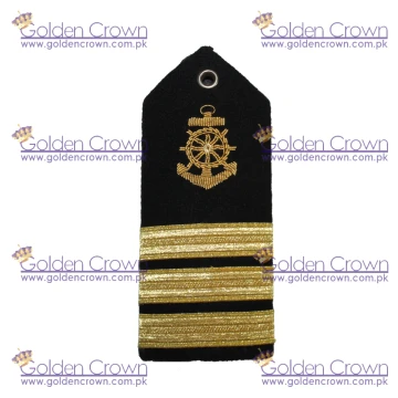 American Navy Epaulets Shoulder Boards Marine Anchor 4 Bar