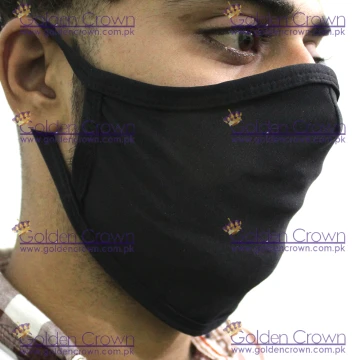 Black Cotton Face Mouth Mask Supplier 