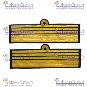 Cuff Rank Sleeve Curls Gold Wire Admiral