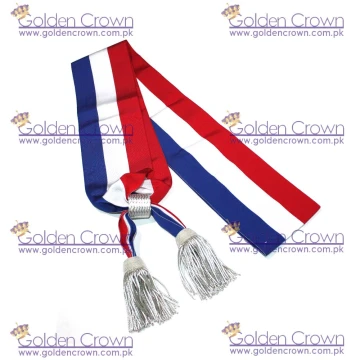 Echarpe de Conseiller Municipal realisee en Ottoman tricolore