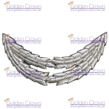 Embroidery Peak Supplier, Plated Oak Leaf Tow Row Peak