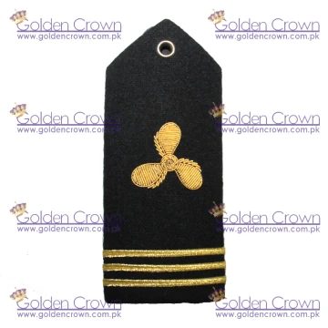 Engineer Shoulder Boards Epaulets Gold Propeller Three Bar Hardboards