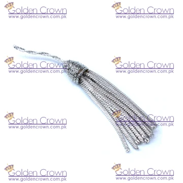 French Silver Metallic Bullion Tassel