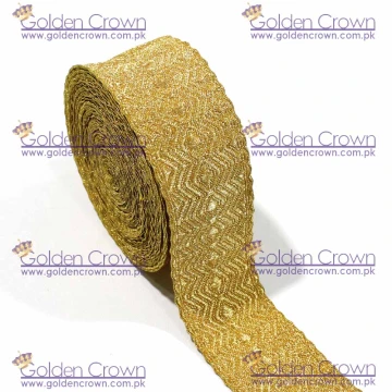 Gold Mylar Wire Lace Military Braid