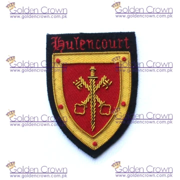 Hand Embroidery Cross Key With Sword Bullion Badge