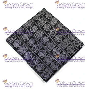 Malaysia Sampin Songket fabric Black and Silver