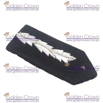 Military Gorget Collar Patch Silver