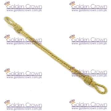 Military Officer Gold Silk Mylar Cap Cord