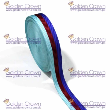 Moire Medal Ribbon Red , Blue And Sky
