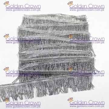 Silver Thread Mylar Fringe