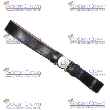 WW1 German SS Officer Black Leather Belt