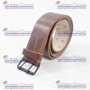 WWI French Brown Leather Field Equipment Belt