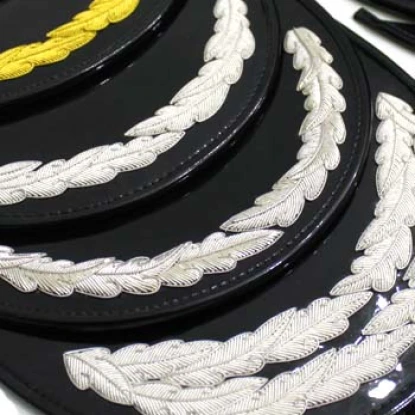 Cap Peaks Embroidered Peak Cap Supplier, Bullion Wire Cap Visor.