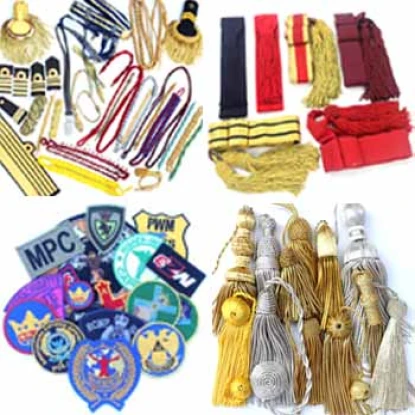 Military Shoulder Cord Suppliers, Military Lanyard Suppliers, Military Cap Cords Suppliers, Military Shoulder Boards Supplier, , Military Braid Suppliers, Machine Embroidery Badges, Military Bullion cap cords, Military Peak Cap.