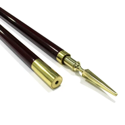 Hampe en bois vernis