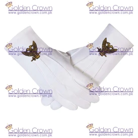 32 DEGREE WINGS UP & SCOTTISH RITE MASONIC EMBROIDERED GLOVES