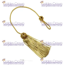 Academic Doctoral Graduation Cap Tam Gold Bullion Strand Tassel Twisted Metallic Thread