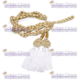 Celtic Knot Liturgical Cincture gold and colour 3 small Tassels Cotton