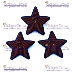 Fashion Bullion Wire Embroidery Star Brooches