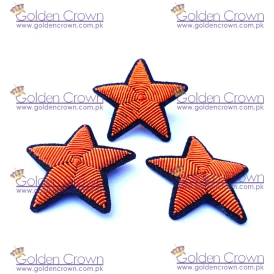 Fashion Bullion Wire Handmade Embroidery Star Brooch