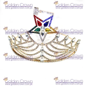 Freemason Masonic OES Grand Matron GOLD TONE Rhinestones O.E.S Adjustable CROWN