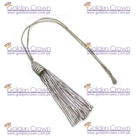 French Metal Bullion Wire Tassels Decorative Silver Bullion Tassels