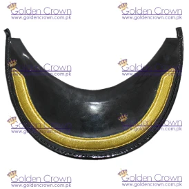 Hand Embroidery Visors Solid Gold Bar Cap Peak Supplier