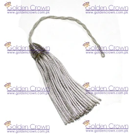 Hot Sale Silver Bullion Tassel For Uniform Silver Bullion Metallic Tassels