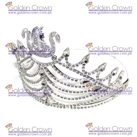 Masonic Ceremony Crown Silver TONE with Rhinestones Adjustable CROWN