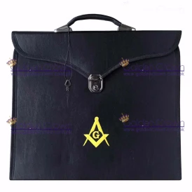 Masonic MM/WM and Provincial Full Dress Yellow Square Compass Cases with hard handle