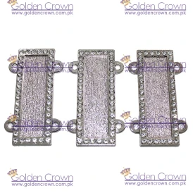 Masonic name bars with Rhinestone border Silver Plated