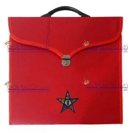 Masonic OES Embroidered Provincial and MM/MW File Cases with hard handle