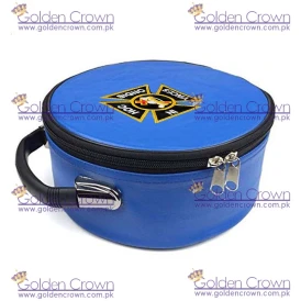 Masonic Regalia Knight Templar Embroidered Blue Cap Case