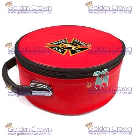 Masonic Regalia Knight Templar Embroidered Red Cap Case
