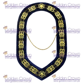 Masonic Regalia Past Master Chain Collar Gold Plated Chain Collar