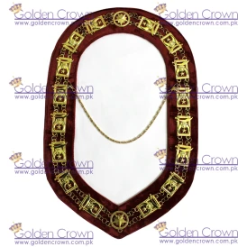 Masonic Regalia Shrine golden Metal Chain Collar