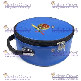 Masonic Regalia Shriner Emblem Blue Cap Case