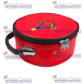 Masonic Regalia Square and Compass Red Cap Case