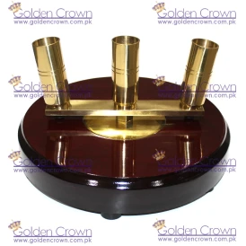 Rosewood Ceremonial Flagpole Base Three Pole